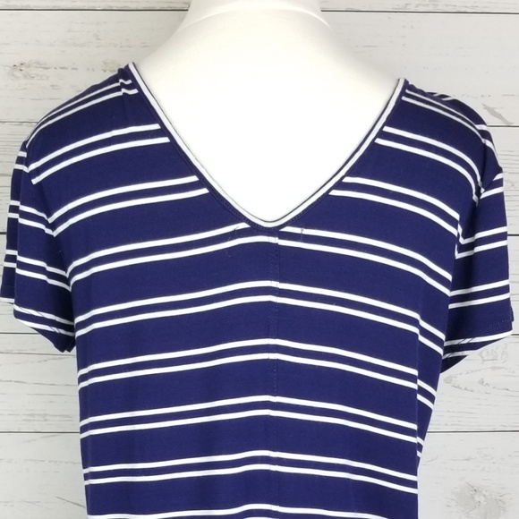 Anthropologie Bordeaux Striped Tee - Picture 4 of 8